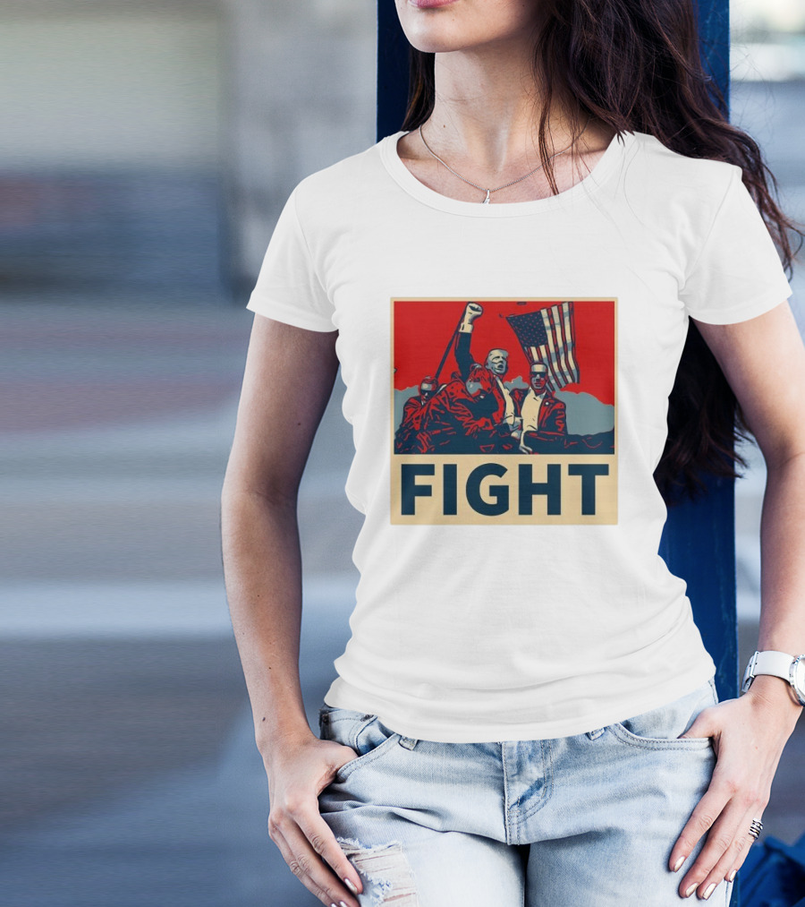 FIGHT Trump Fight Trump Assassination Attempt Iconic American Trump T-Shirt