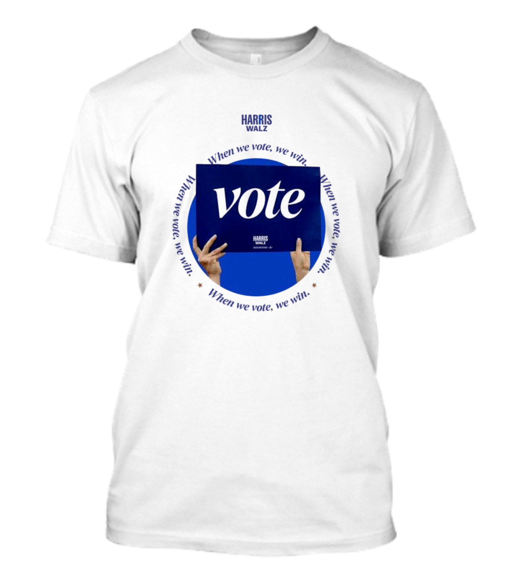 Harris Walz 2024 Vote When We Vote We Win T-Shirt