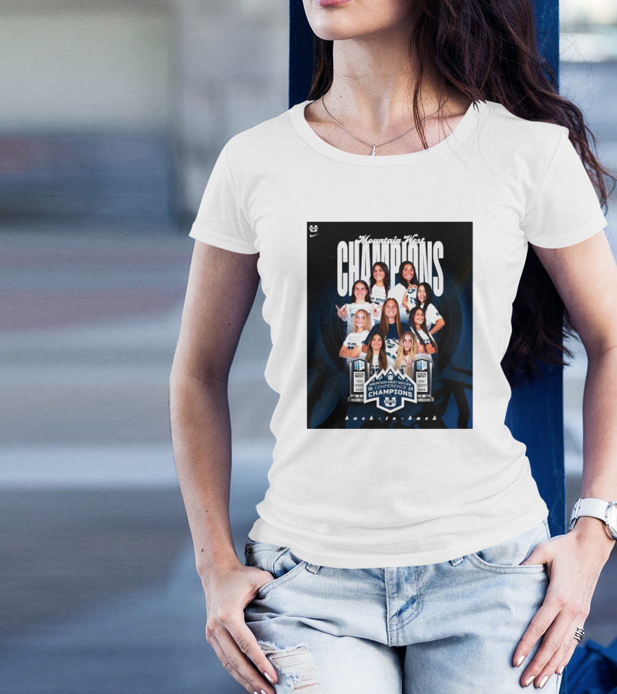 USU Mountain West Soccer Conference Champions 2024 Back-To-Back Victory T-Shirt