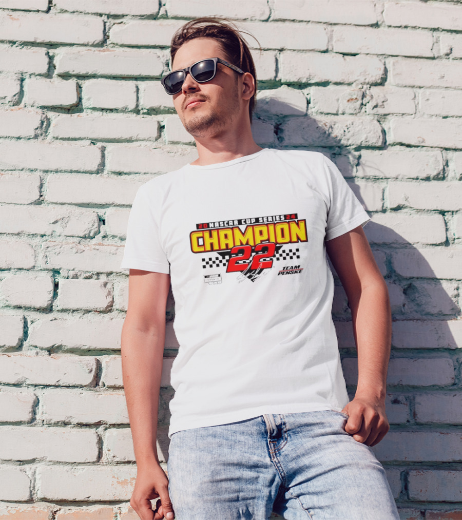 Joey Logano 22 Champion Team Penske 2024 NASCAR Cup Series Signature T-Shirt