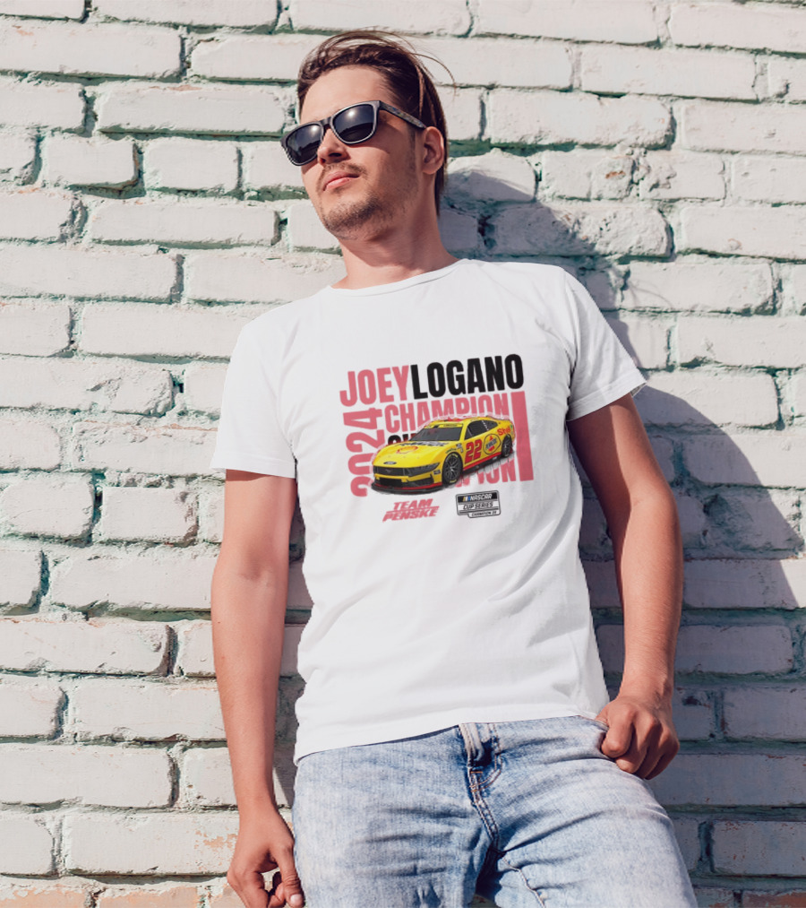 Joey Logano 2024 NASCAR Cup Series Champion Team Penske 22 Car T-Shirt