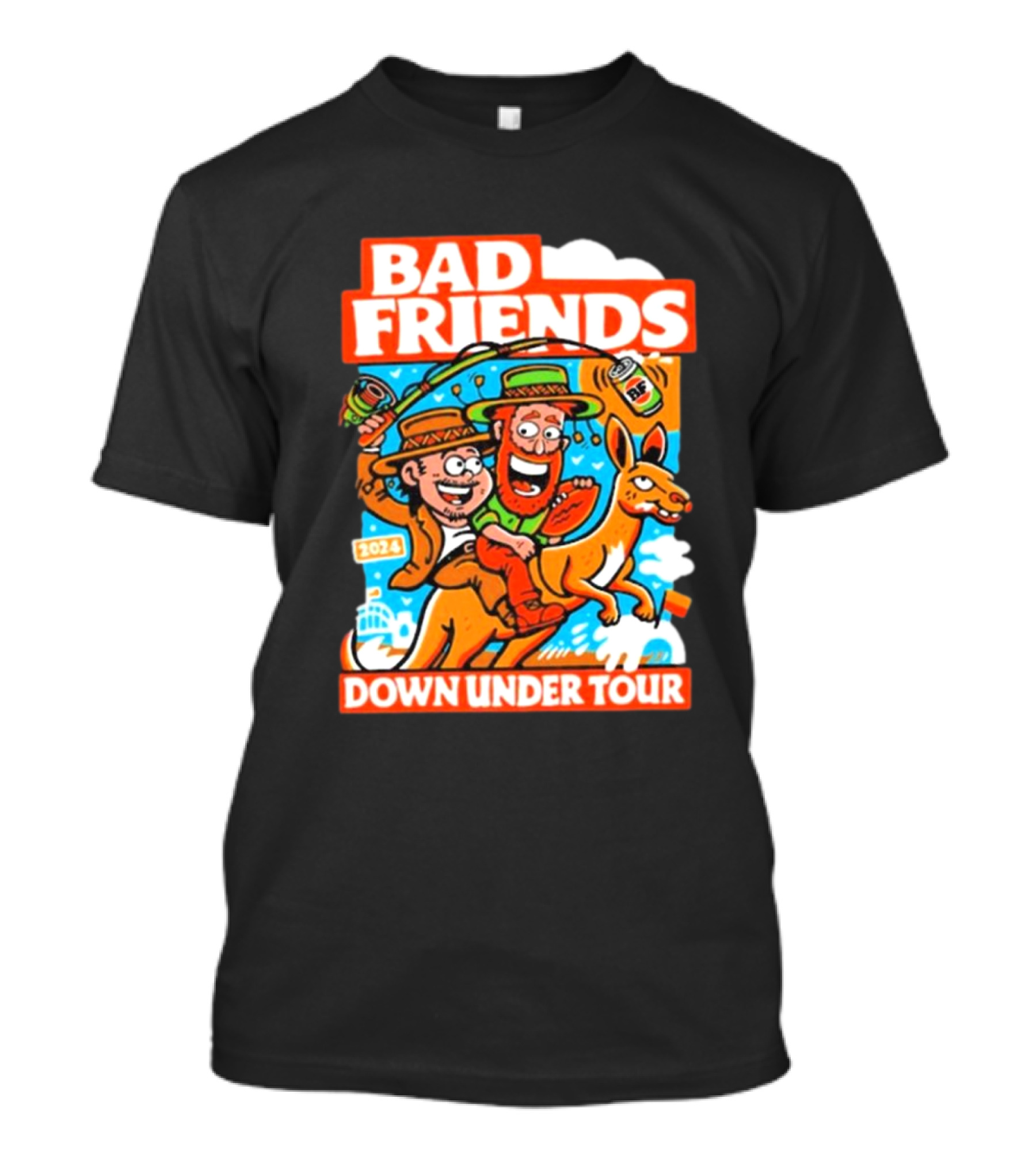 Bad Friends 2024 Down Under Tour Kangaroo Riding Adventure T-Shirt