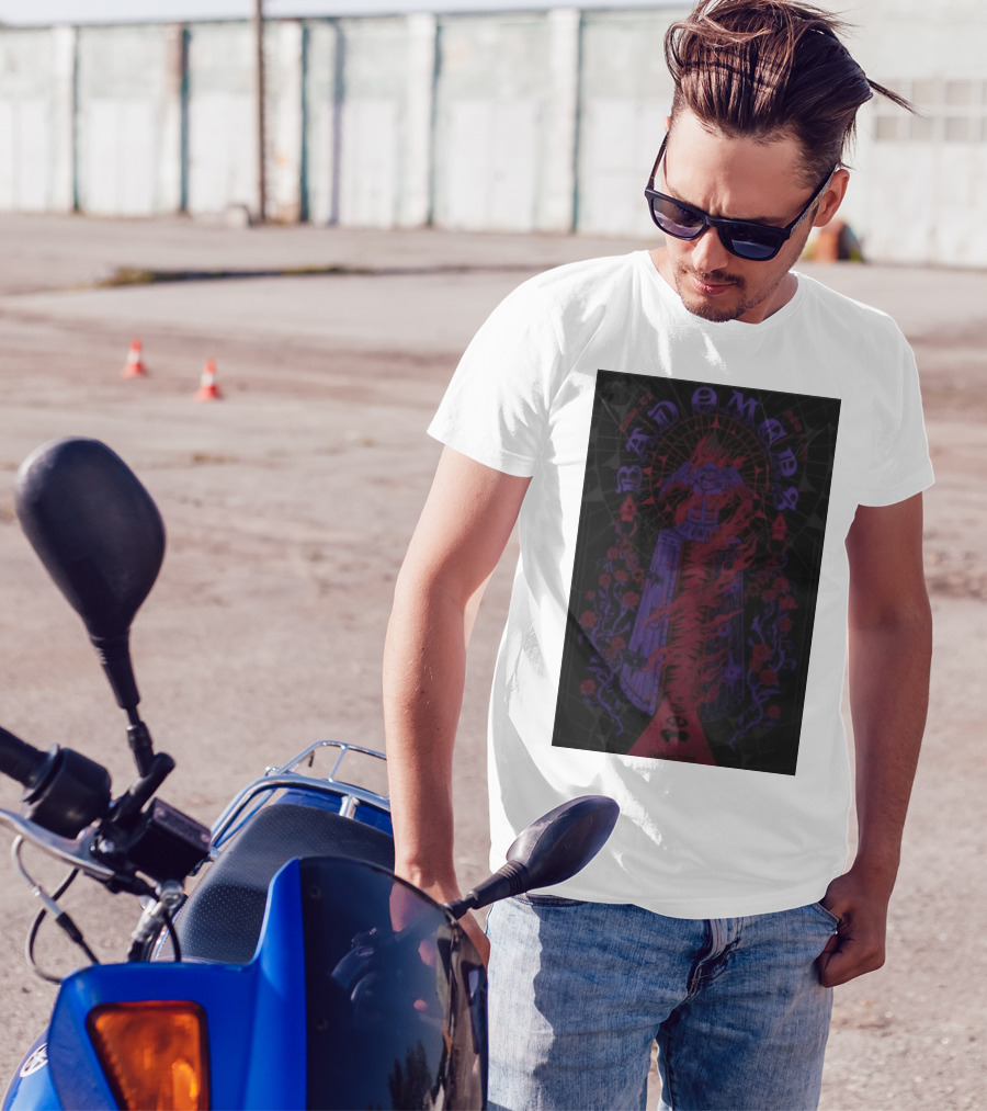 Bad Omens Nov 08 2024 Globe Life Field In Arlington Event Enigmatic Gothic Imagery Roses Wings T-Shirt