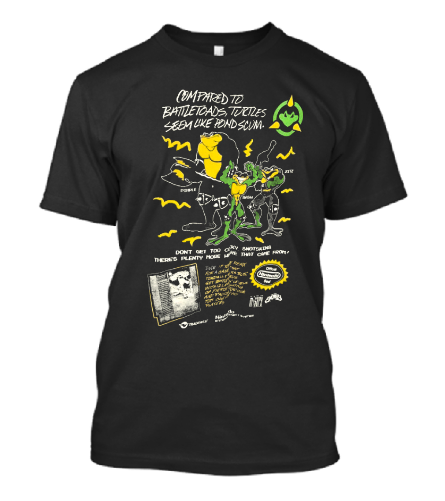 Compared To Battletoads Turtles Seem Like Pond Scum Press Play To Start Nintendo Entertainment System Ultra Game Players T-Shirt