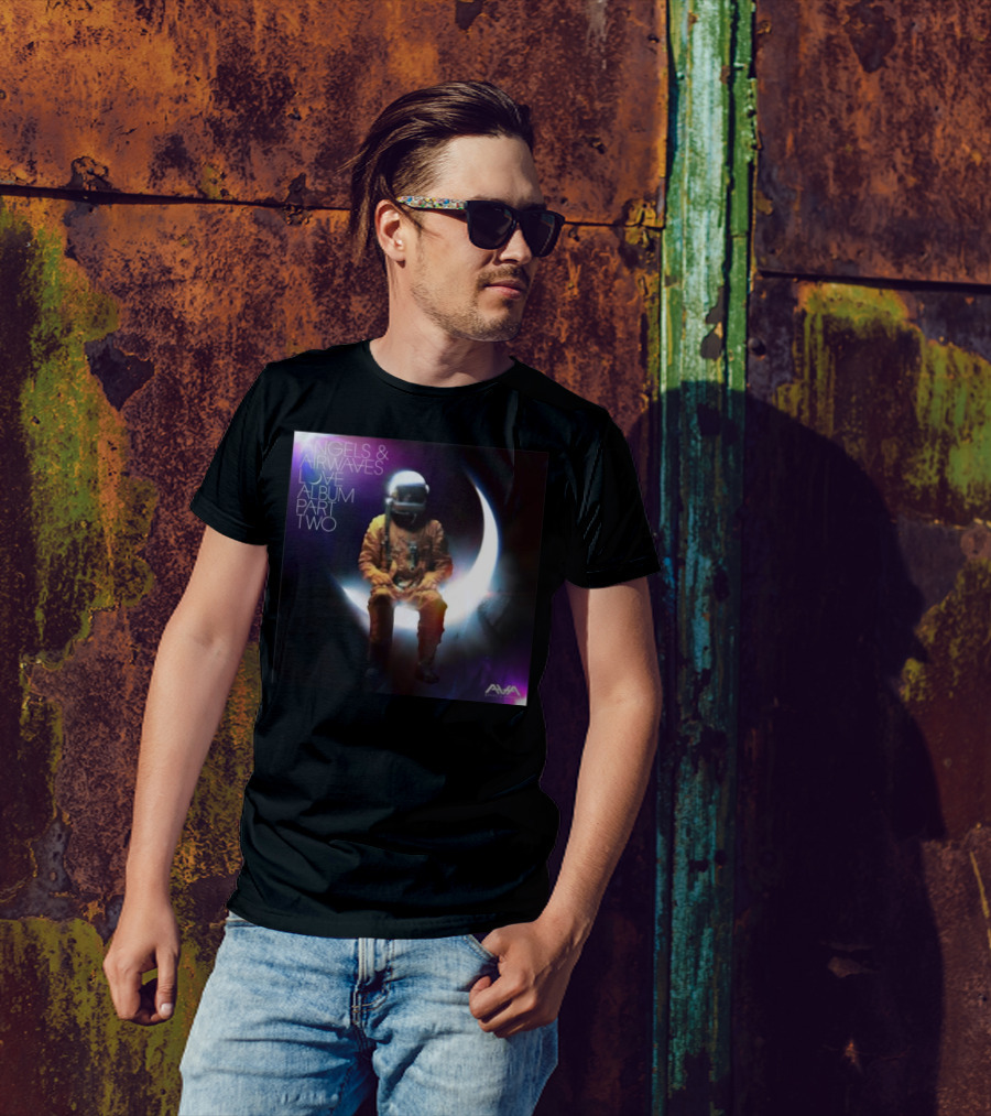 Angels And Airwaves Love Album Part Two Blink 182 Astronaut Crescent Moon AVA T-Shirt