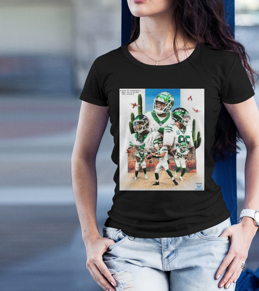 Jets At Cardinals Nov 10 4:25 PM CBS NFL 2024 Honda Powered T-Shirt