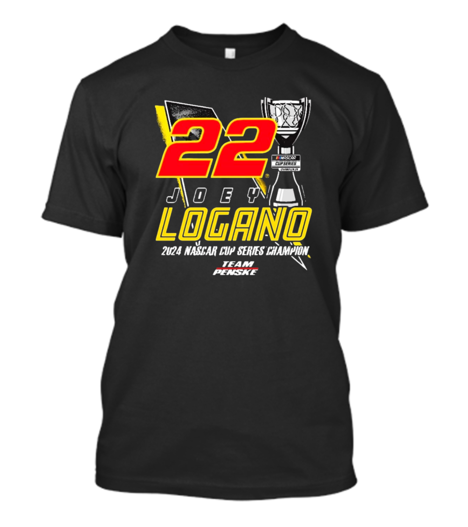 22 Joey Logano 2024 NASCAR Cup Series Champion Team Penske T-Shirt