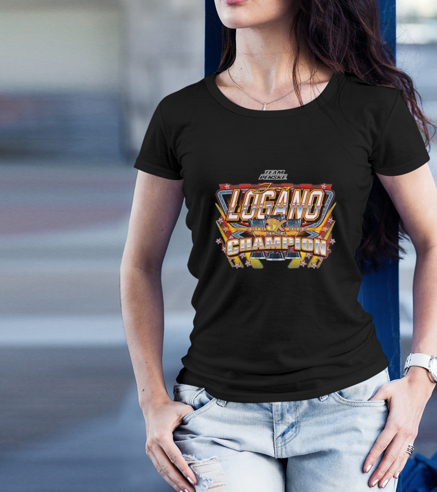 Joey Logano Team Penske 3X Champion 2018-2024 NASCAR Cup Series T-Shirt