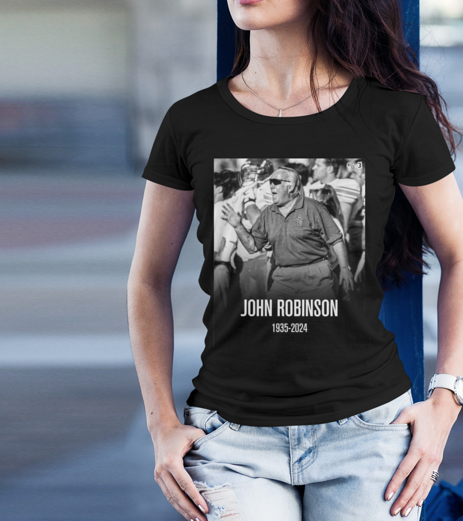 Legendary John Robinson USC Football Head Coach 1935-2024 T-Shirt