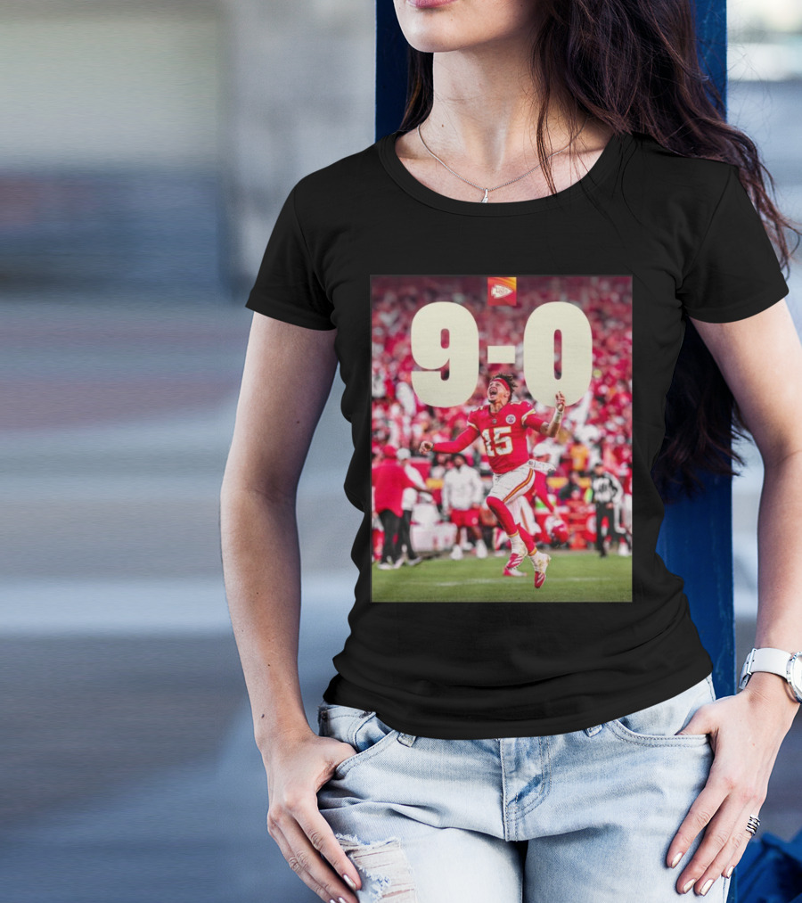 Kansas City Chiefs Vs. Denver Broncos On Cloud 9-0 NFL Victory T-Shirt
