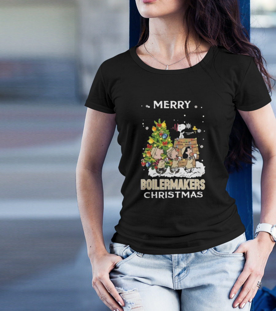 Merry Boilermakers Christmas Snoopy And Friends T-Shirt