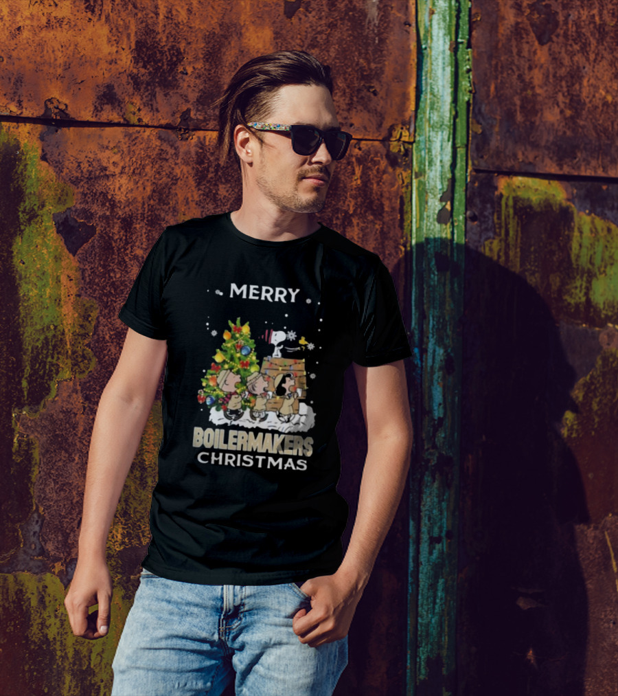 Merry Boilermakers Christmas Snoopy And Friends T-Shirt