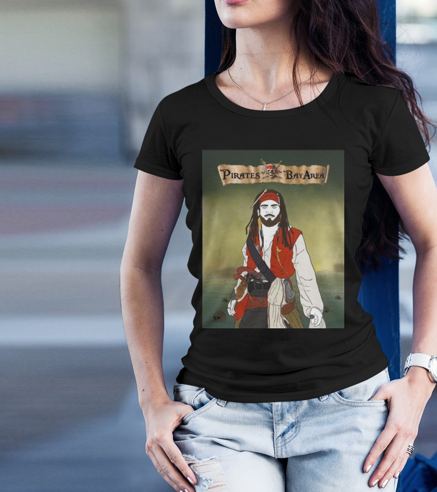 Pirates Of The Bay Area Drawing Featuring Iconic Pirate T-Shirt