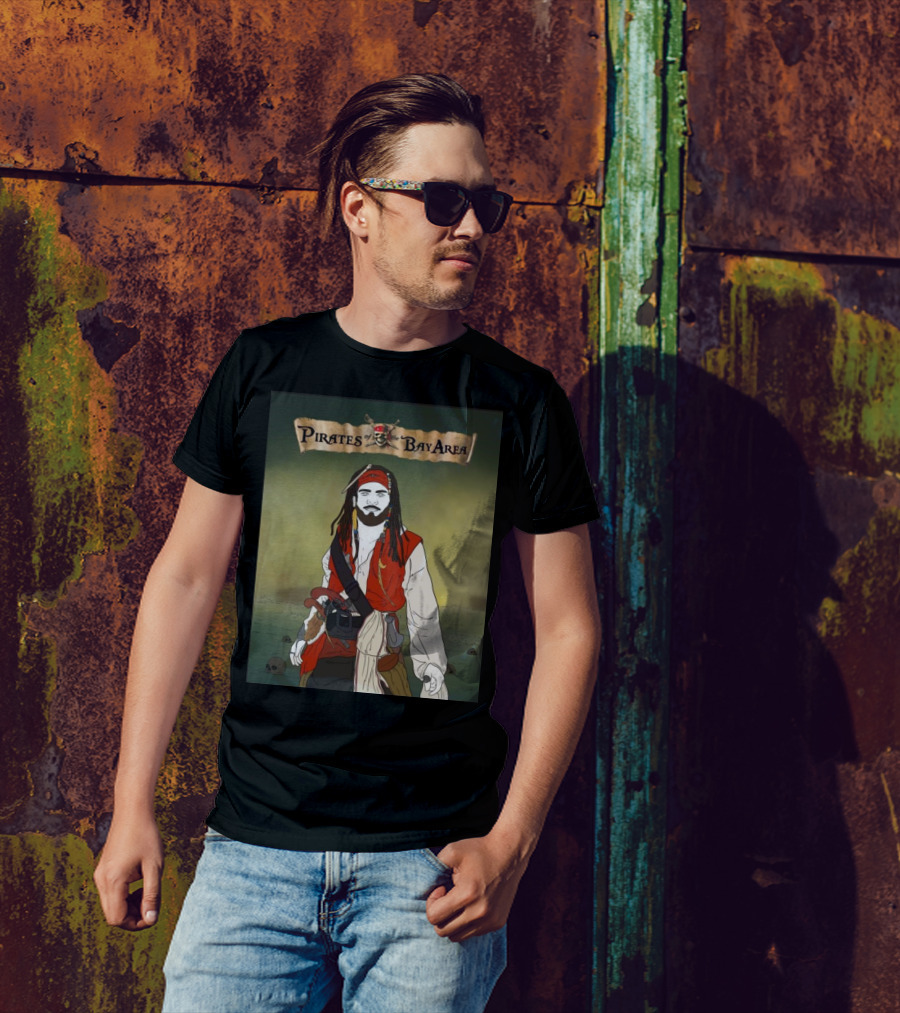 Pirates Of The Bay Area Drawing Featuring Iconic Pirate T-Shirt