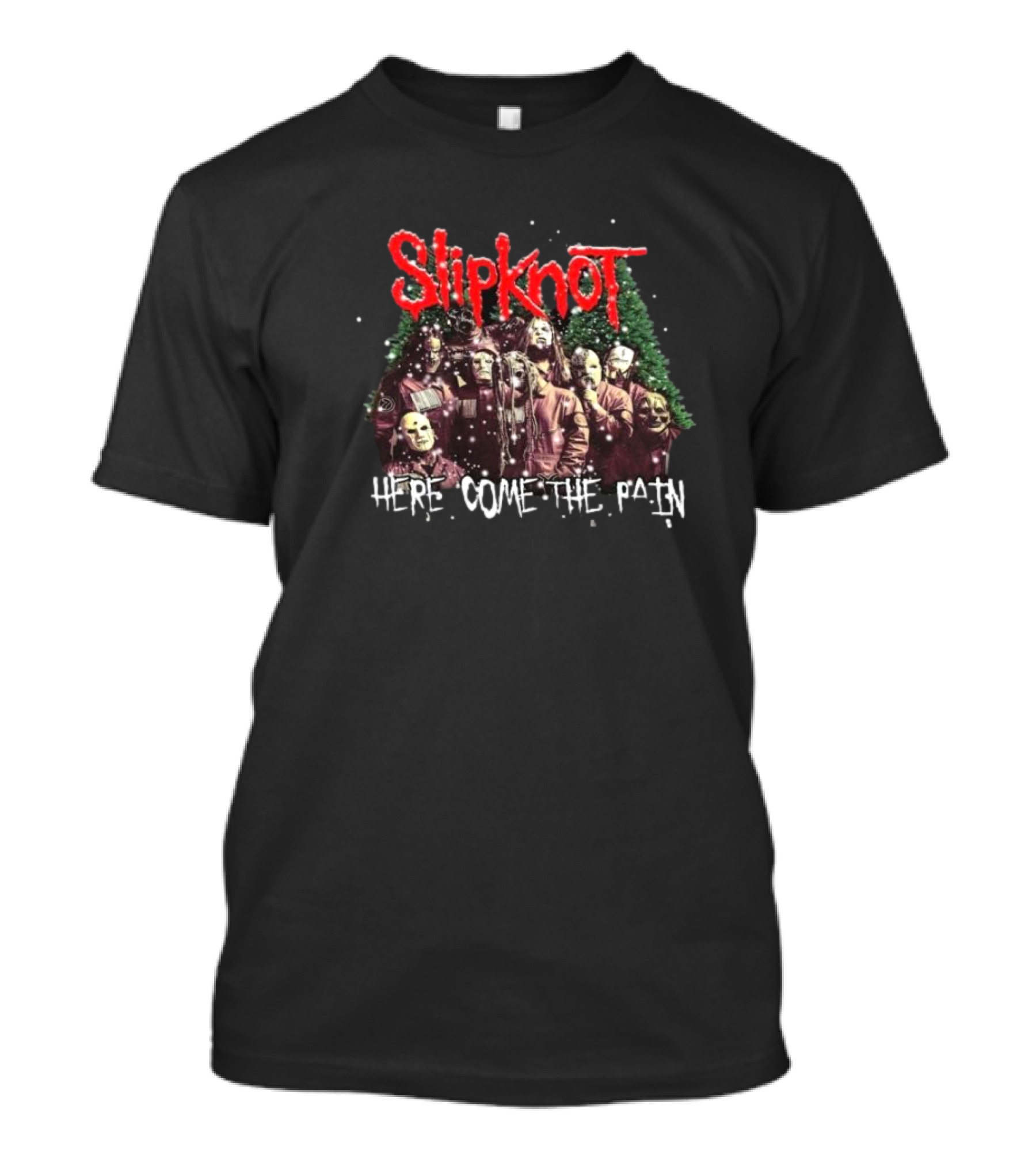 Slipknot Here Come The Pain Christmas 2024 Band Members Holiday T-Shirt