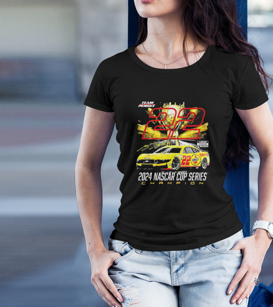 Team Penske 22 Joey Logano 2024 NASCAR Cup Series Champion T-Shirt