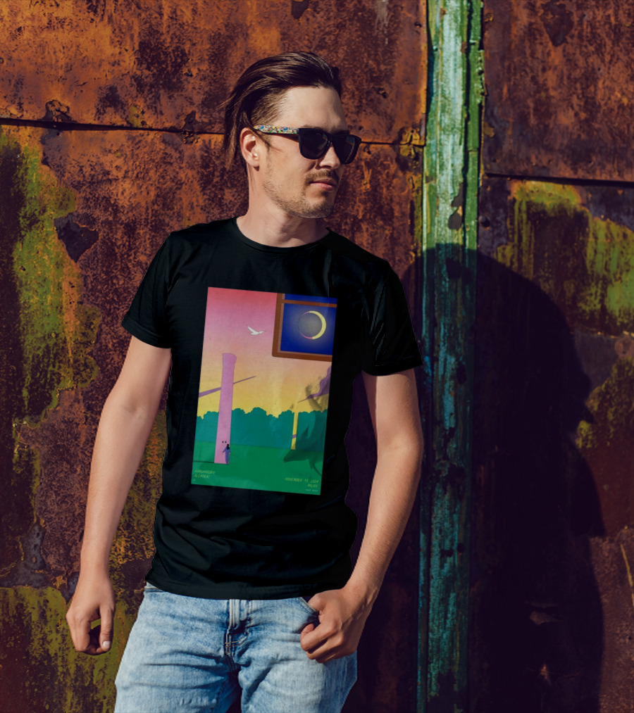 Khruangbin Alcatraz Milan Italy November 11 2024 Moon Eclipse T-Shirt