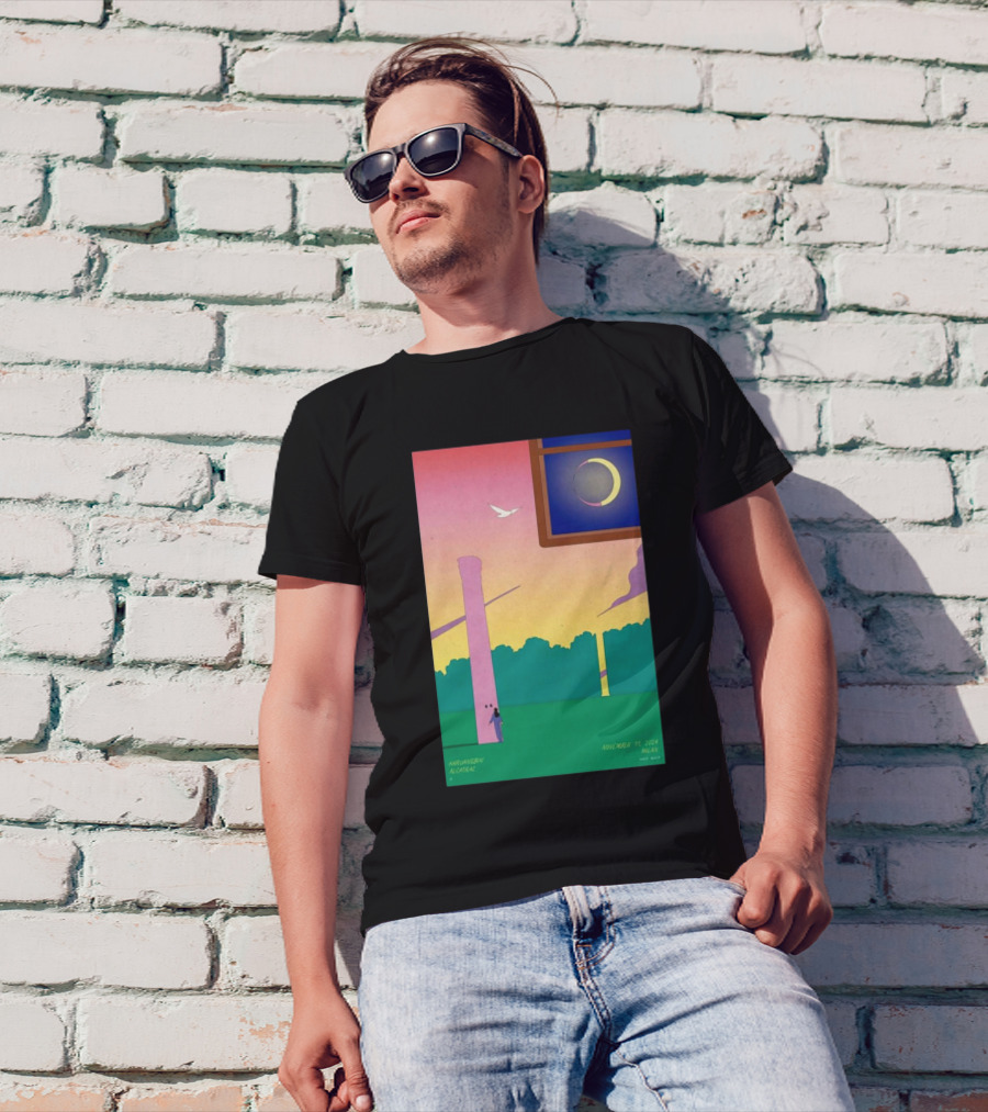 Khruangbin Alcatraz Milan Italy November 11 2024 Moon Eclipse T-Shirt