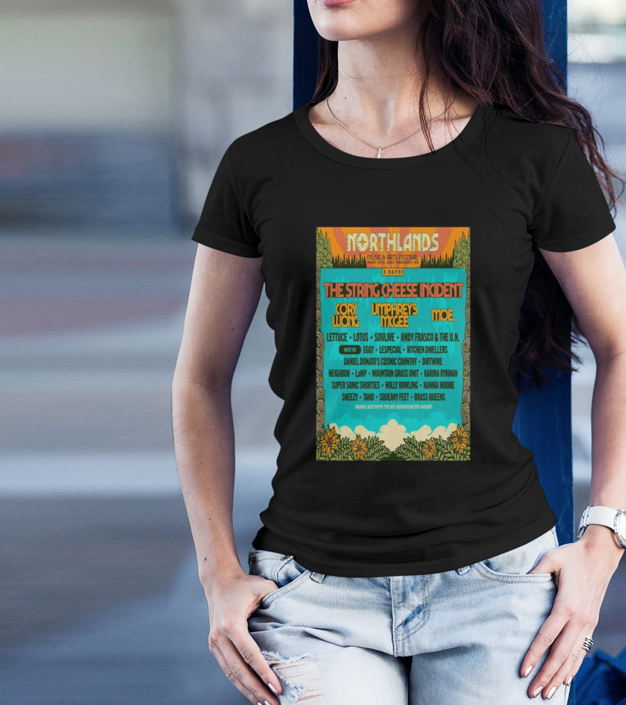 Northlands Music And Arts Festival 2025 Featuring The String Cheese Incident Cory Wong Umphrey's McGee Moe Swanzey NH June 13-15 T-Shirt