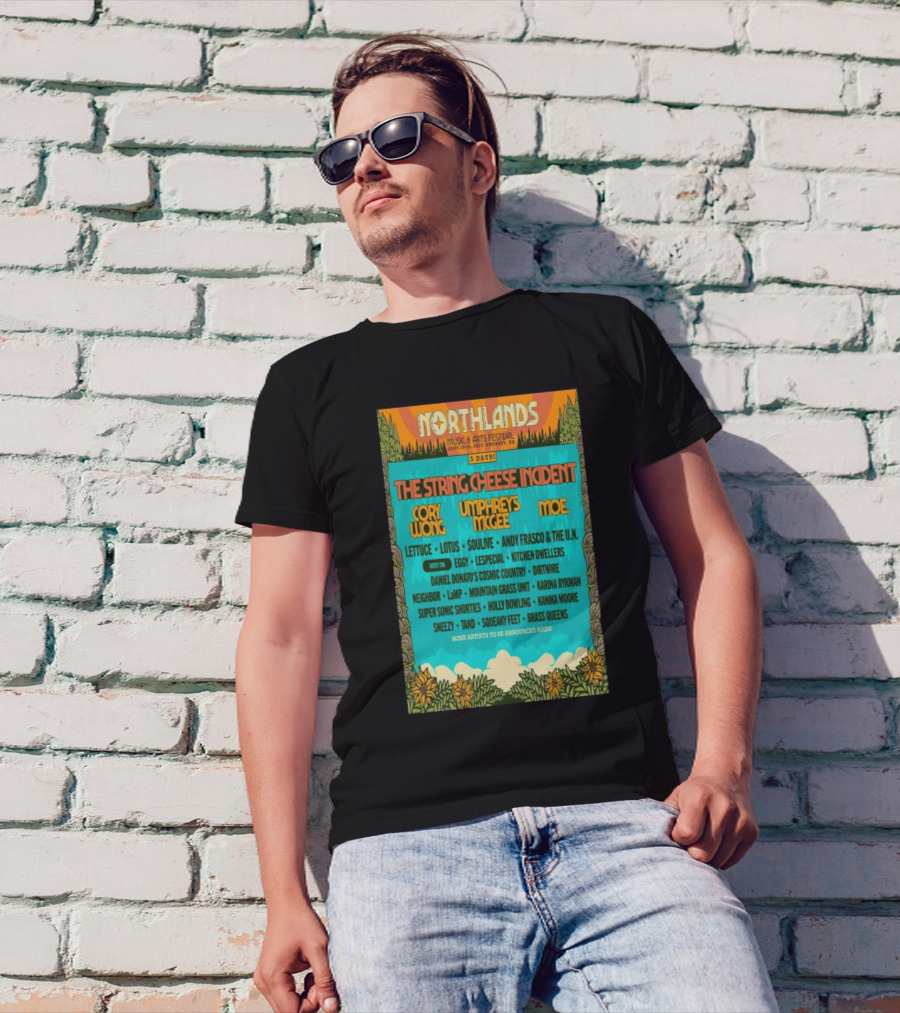 Northlands Music And Arts Festival 2025 Featuring The String Cheese Incident Cory Wong Umphrey's McGee Moe Swanzey NH June 13-15 T-Shirt