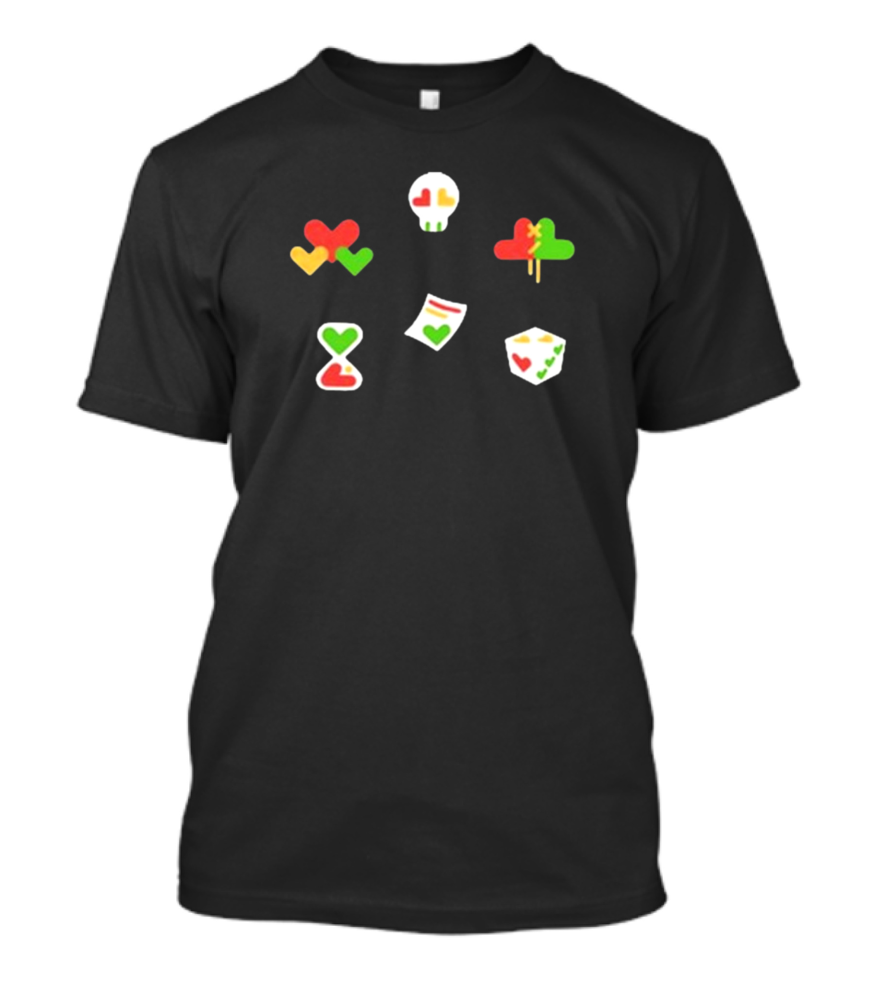 Wild Life Grian 2024 Life Pixelated Hearts And Icons T-Shirt