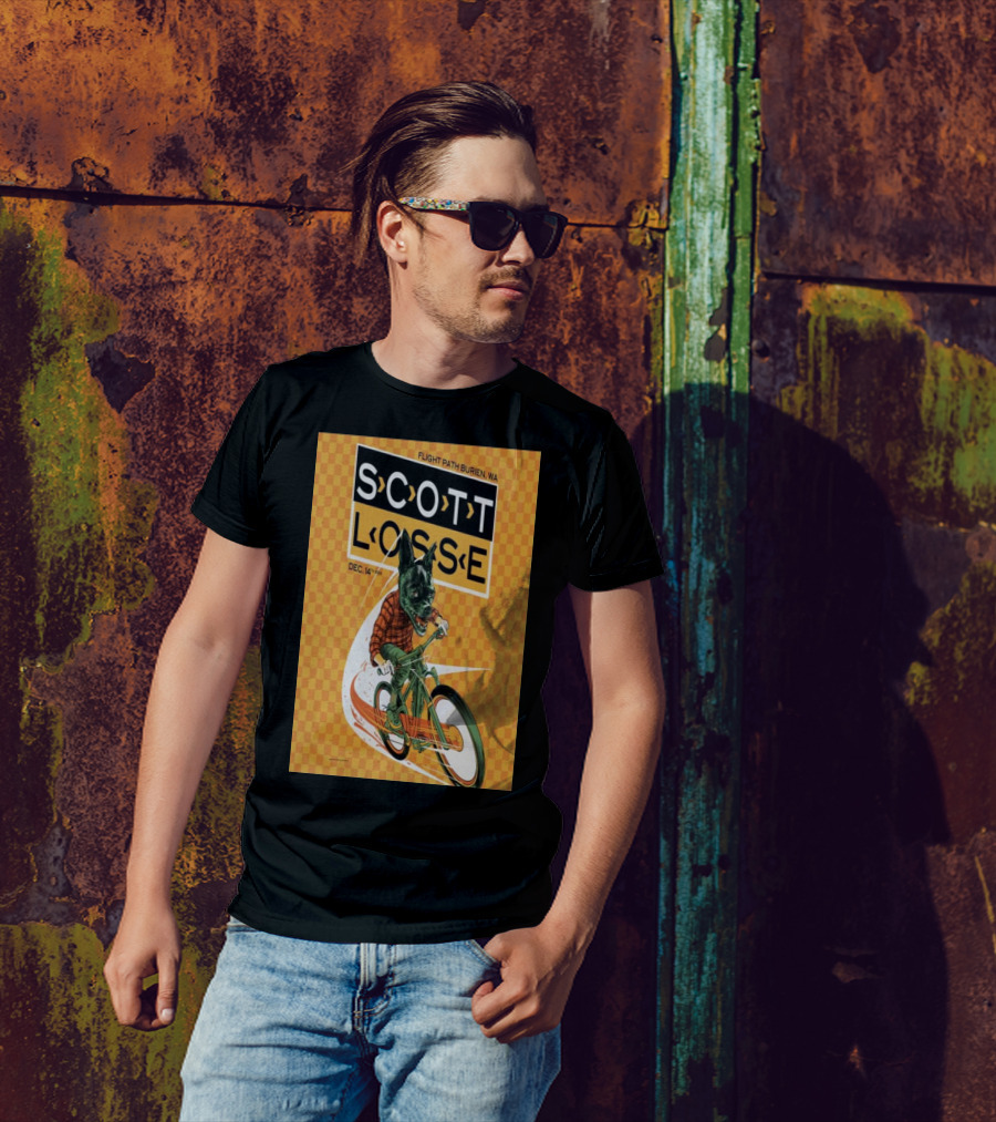 Scott Losse Flight Path Burien WA Dec 14 2024 Show Bicycle Dog T-Shirt