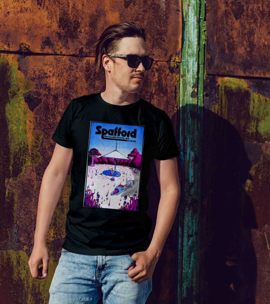 Spafford At The Crocodile Seattle WA 11/10/24 Fantastical Landscape Scene T-Shirt