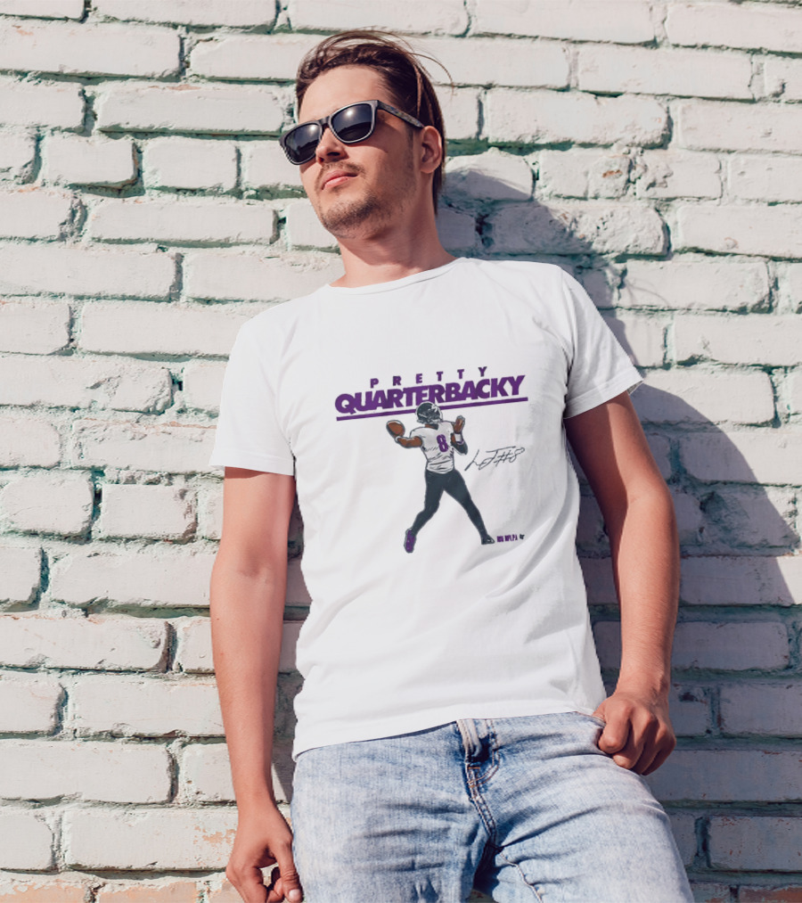 Pretty Quarterbacky Lamar Jackson NFLPA Signature T-Shirt