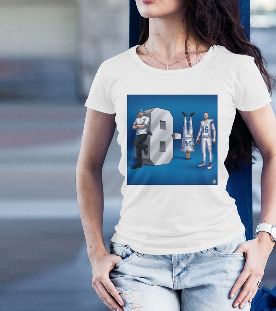 Detroit Lions 8-1 Amon-Ra St. Brown Headstand Celly NFL Houston Texas T-Shirt