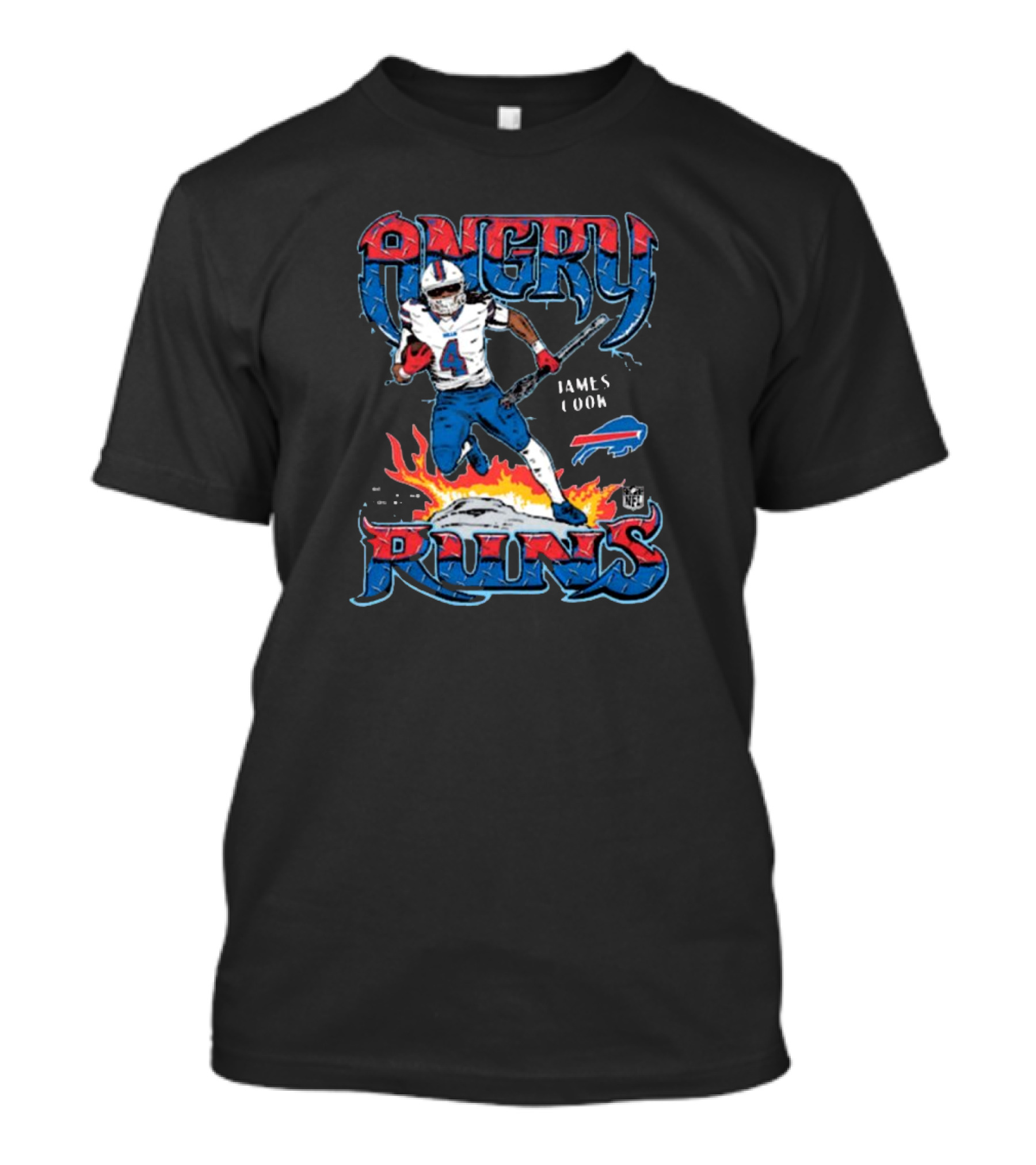 Angry Runs 2024 Buffalo Bills James Cook NFL Football T-Shirt