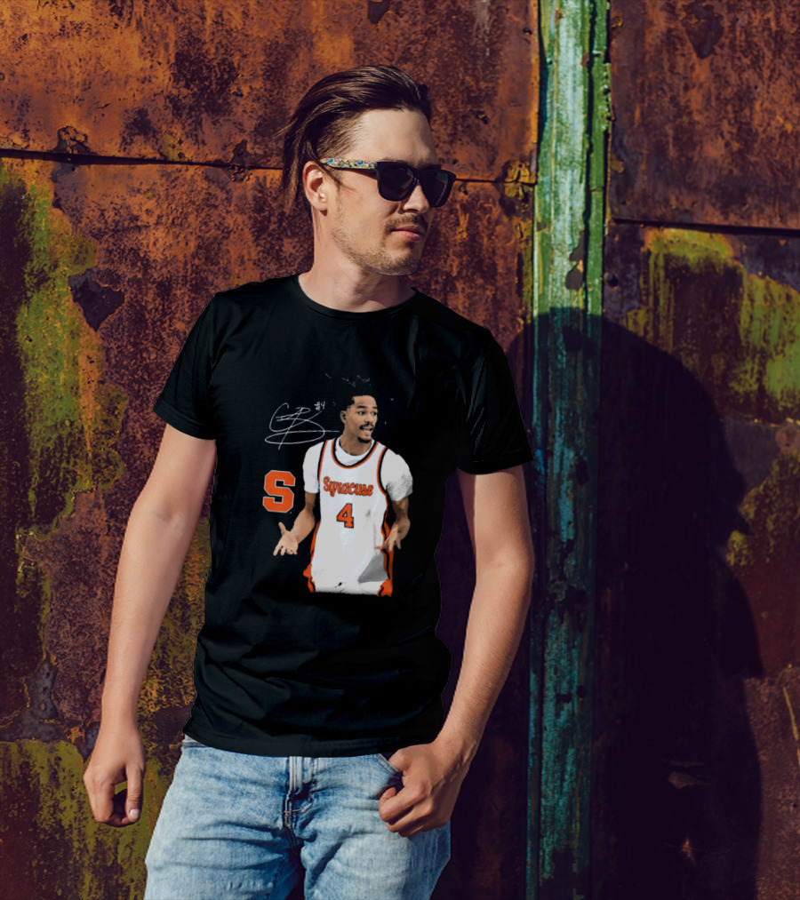 Chris Bell #4 Syracuse Orange Basketball Signature T-Shirt
