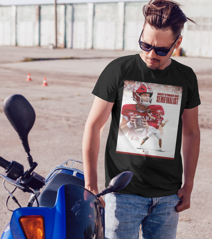 Davey O'Brien Award Indiana Hoosiers Semifinalist Signature Football Photo T-Shirt