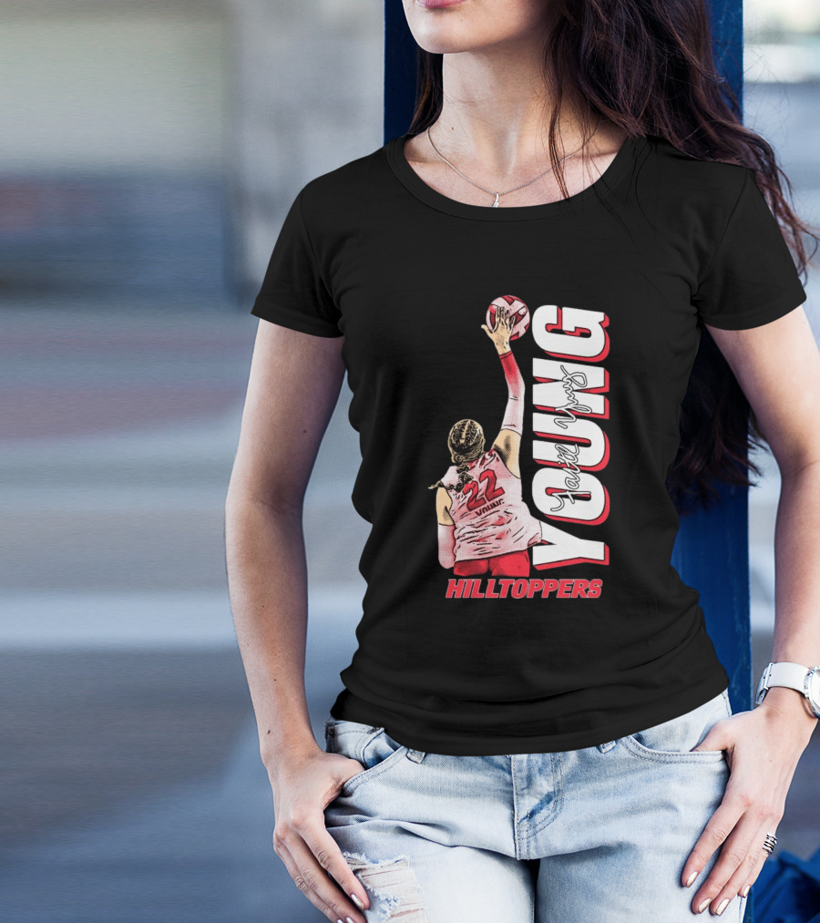 Faith Young Hilltoppers WKU Volleyball 22 Signature T-Shirt