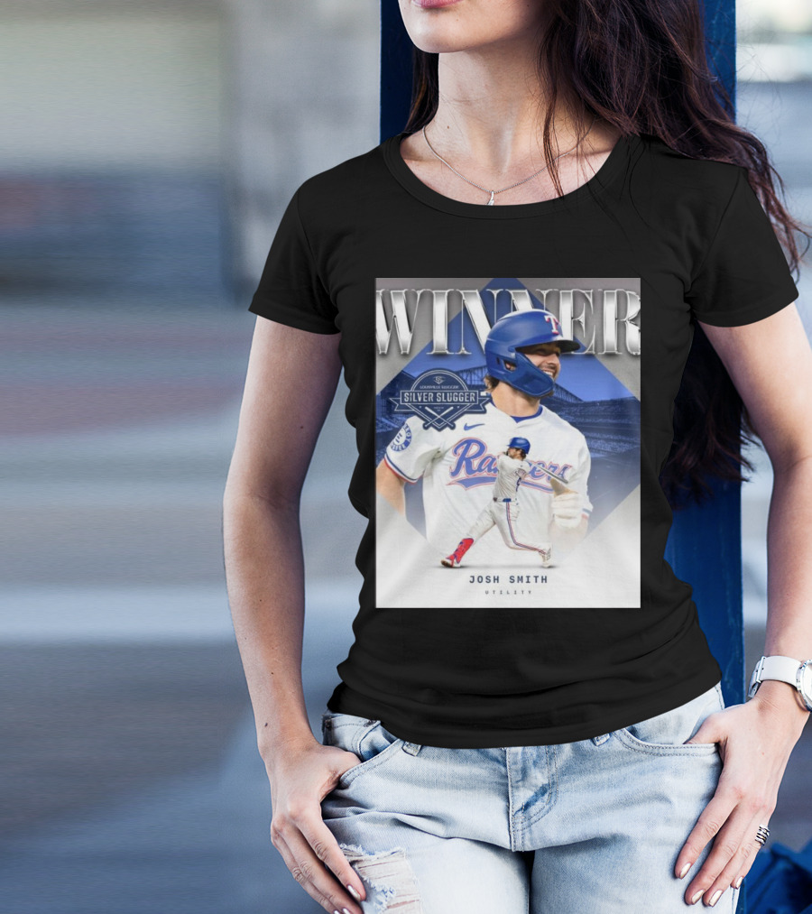 Winner Josh Smith Texas Rangers Silver Slugger Utility T-Shirt