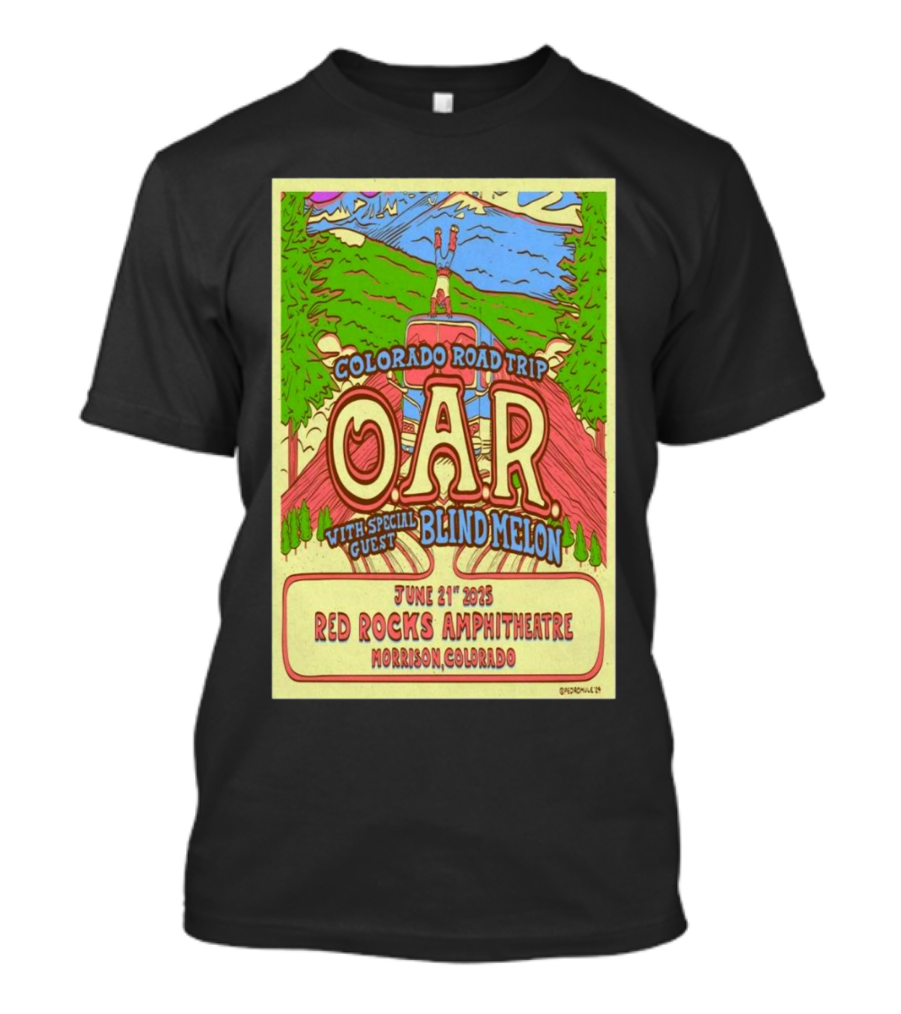 Colorado Road Trip O.A.R June 21 2025 Red Rocks Amphitheatre Morrison CO With Special Guest Blind Melon T-Shirt