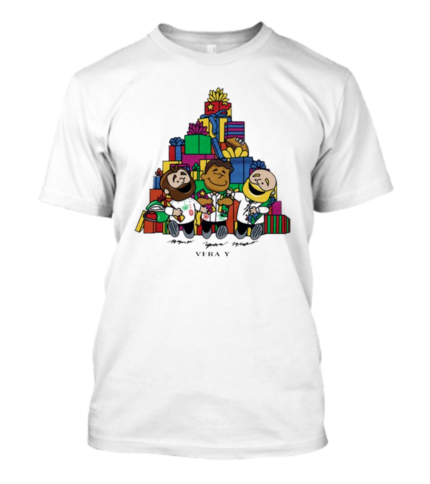 A Philly Special Christmas 2024 Philadelphia Eagles NFL Signatures Cartoon Charlie Brown Peanuts T-Shirt