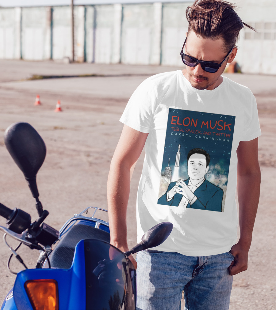 Elon Musk Tesla SpaceX And Twitter Darryl Cunningham 2024 Rocket T-Shirt