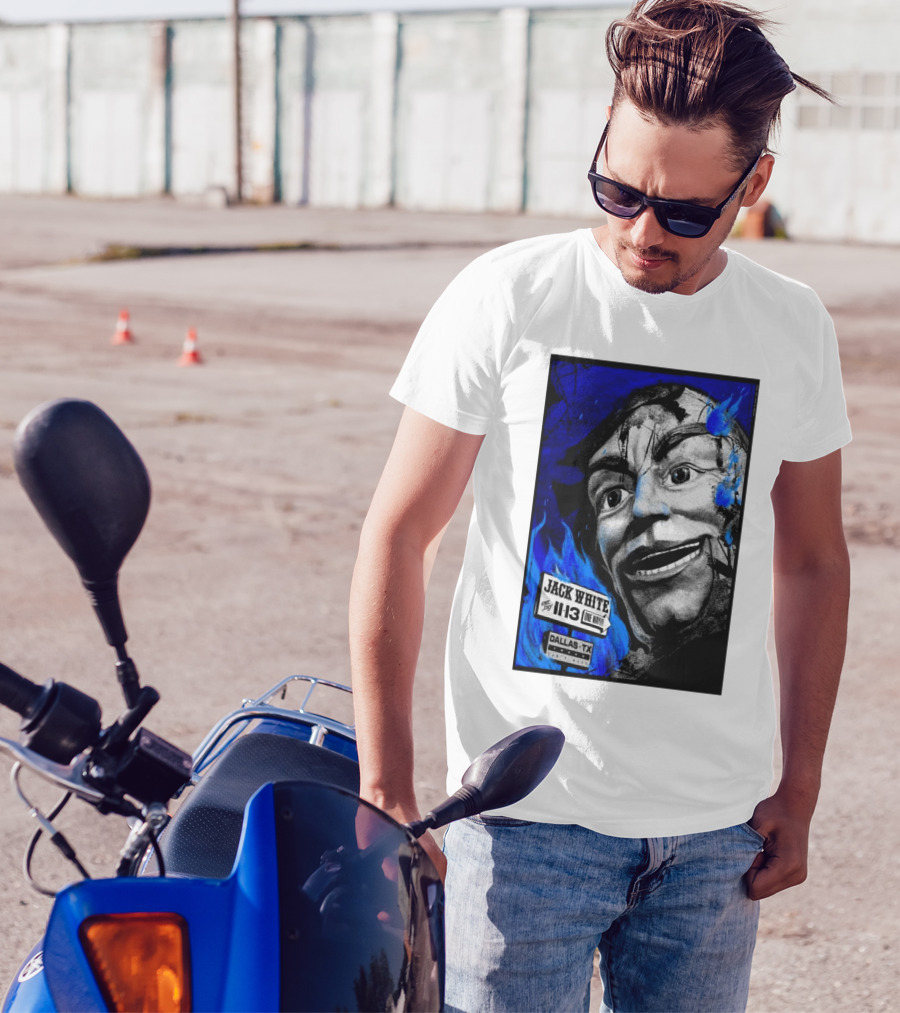 Jack White 11 13 One Night Dallas TX Blue Face T-Shirt