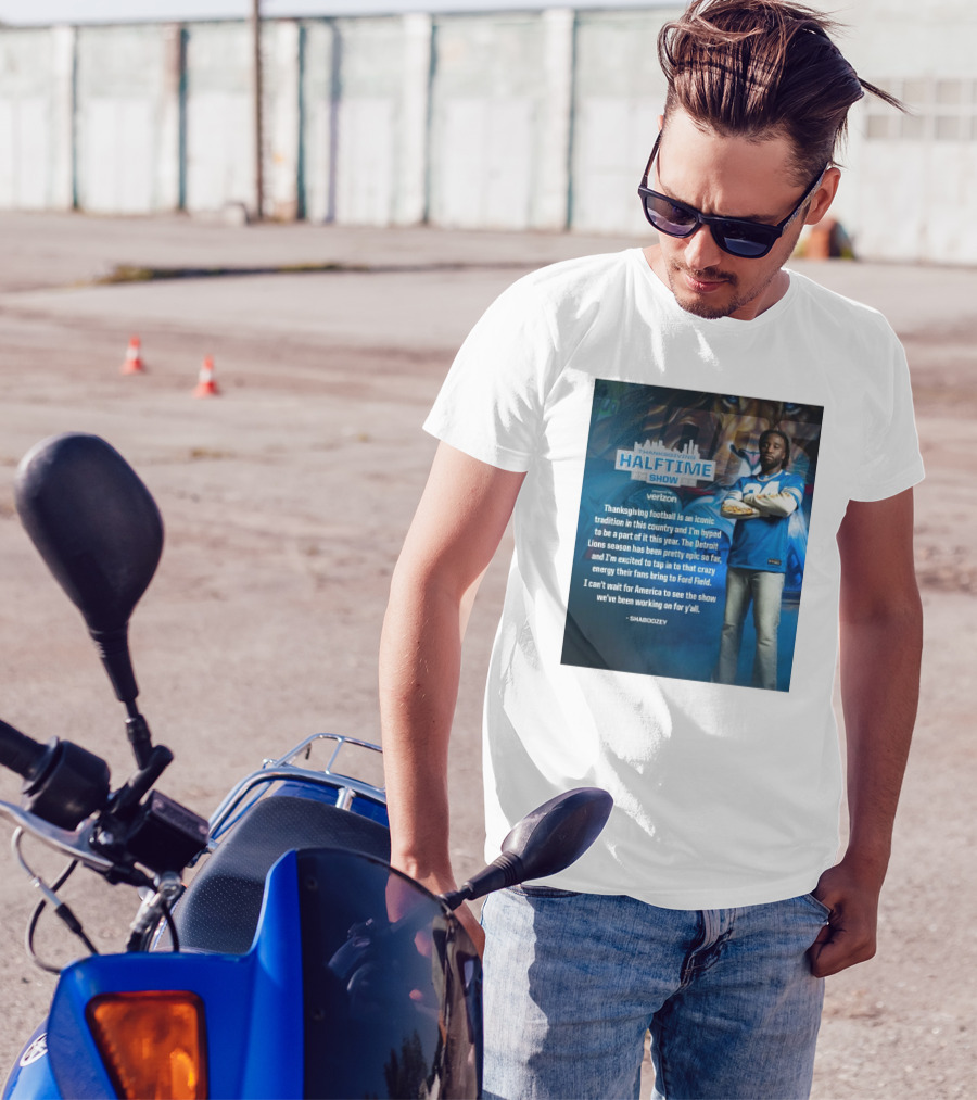 Thanksgiving Halftime Show Iconic Tradition Detroit Lions Epic Season Energy At Ford Field Shaboozey T-Shirt
