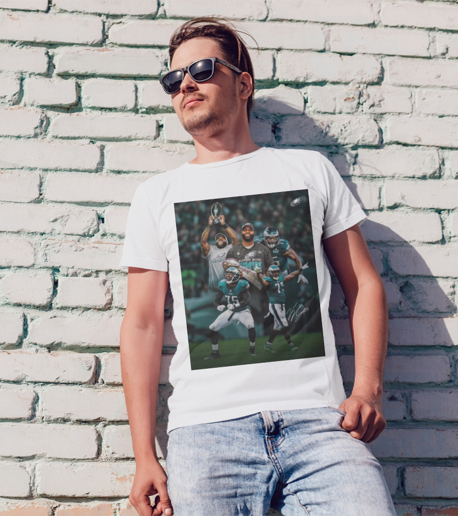 Vinny Curry Philadelphia Eagles Super Bowl Champion Retirement Signature 75 T-Shirt