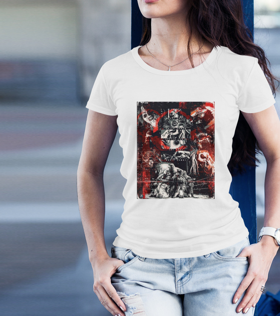 Wyatt Sicks Nikki Cross Erick Redbeard Joe Gacy Uncle Howdy Dexter Lumis WWE Horror Elements Collage T-Shirt