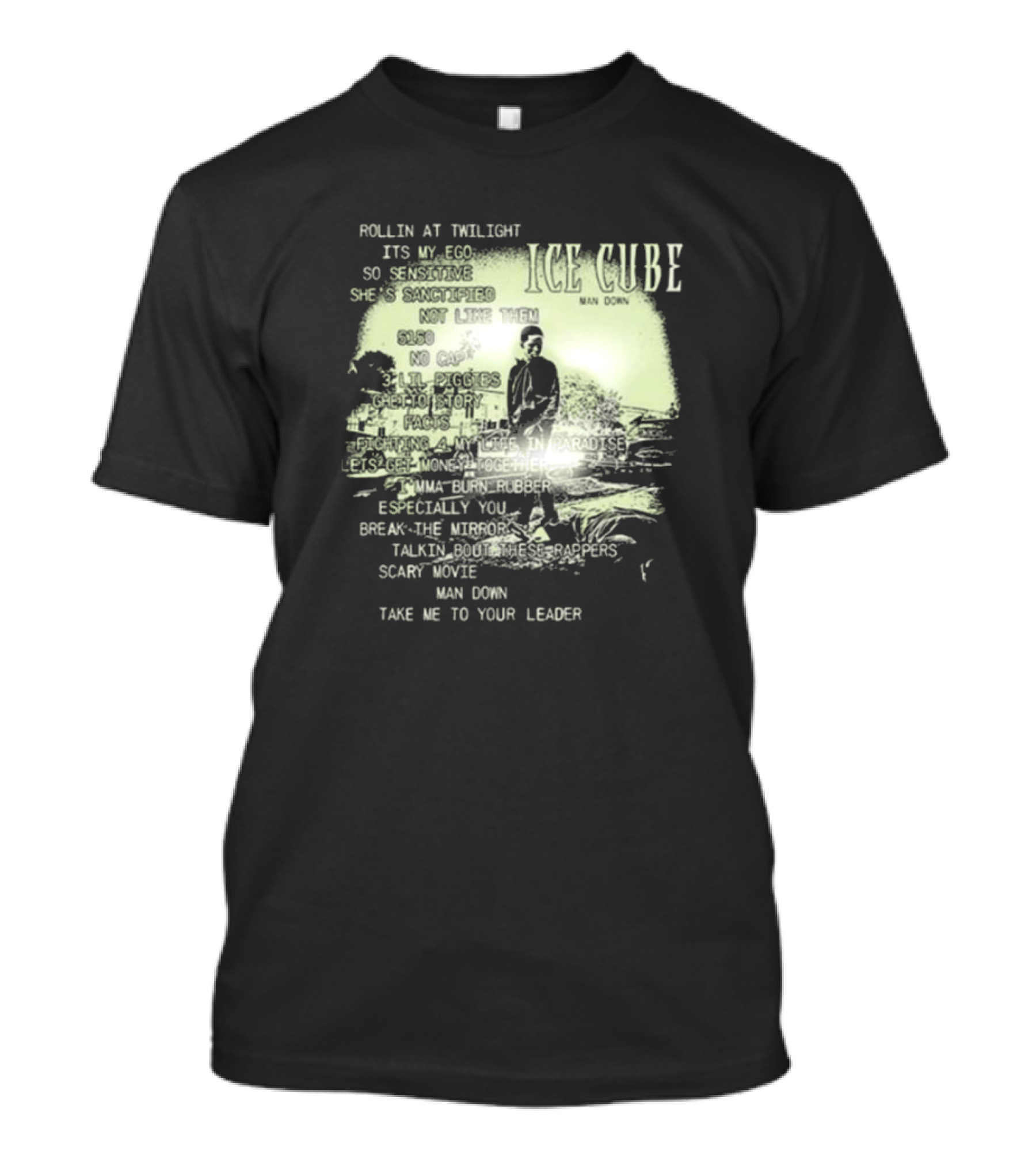 ICE Cube 2024 Rollin At Twilight Man Down Take Me To Your Leader T-Shirt