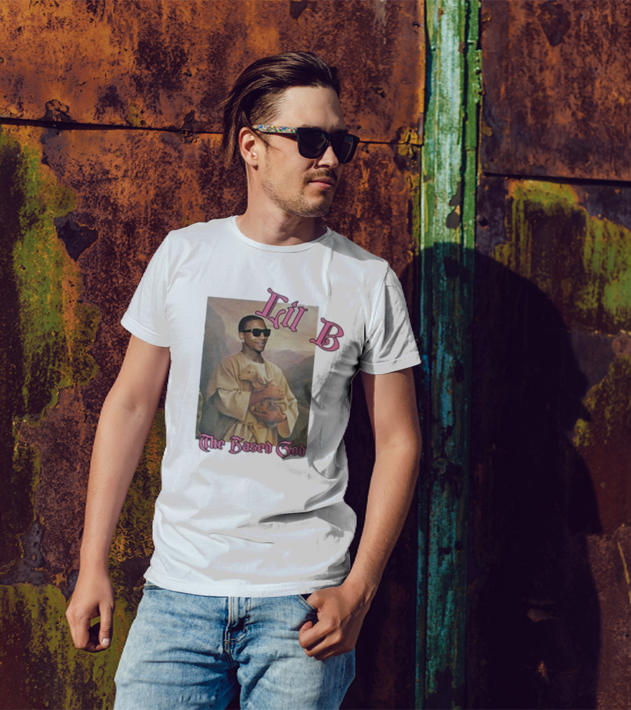 Lil B The Based God Savior Image With Sunglasses And Lamb T-Shirt