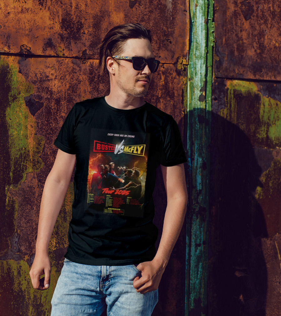 Busted Vs McFly Every Saga Has An Ending Tour 2025 UK Tour Dates T-Shirt