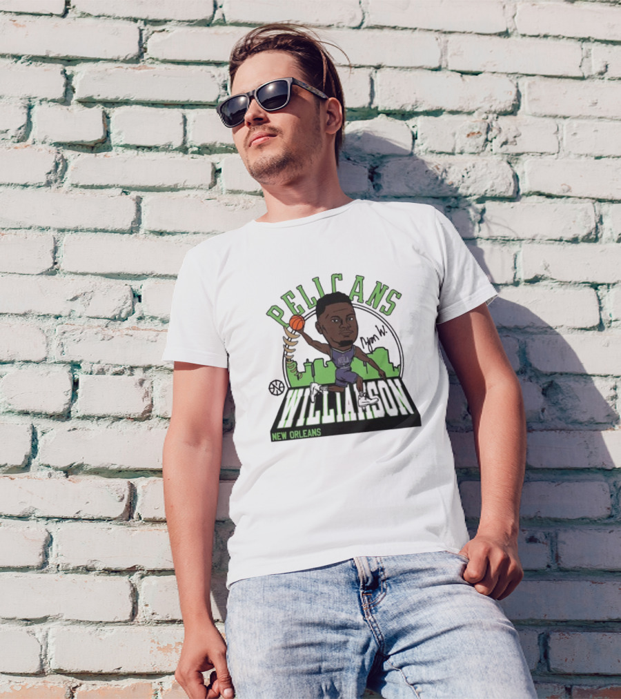 Zion Williamson New Orleans Pelicans City Edition Caricature NOLA Basketball 2024-25 T-Shirt