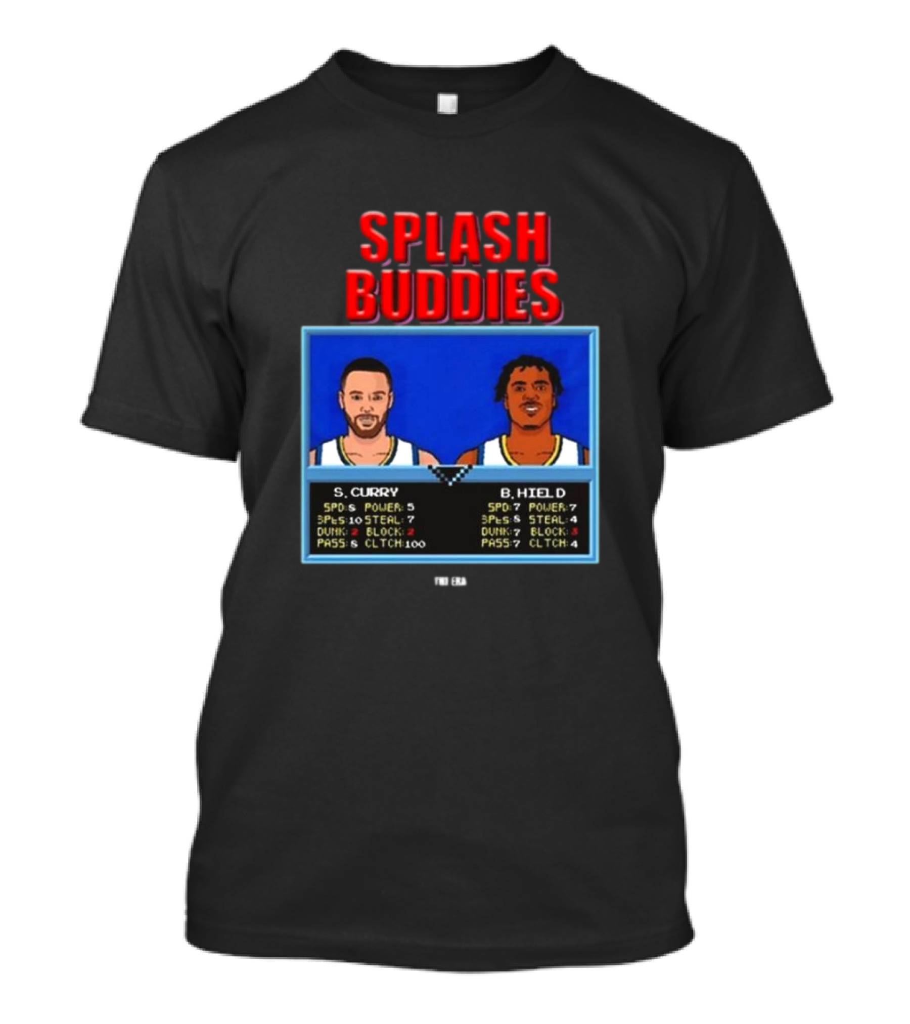 Splash Buddies Dope Era S. Curry B. Hield Retro Stats Basketball Duo T-Shirt