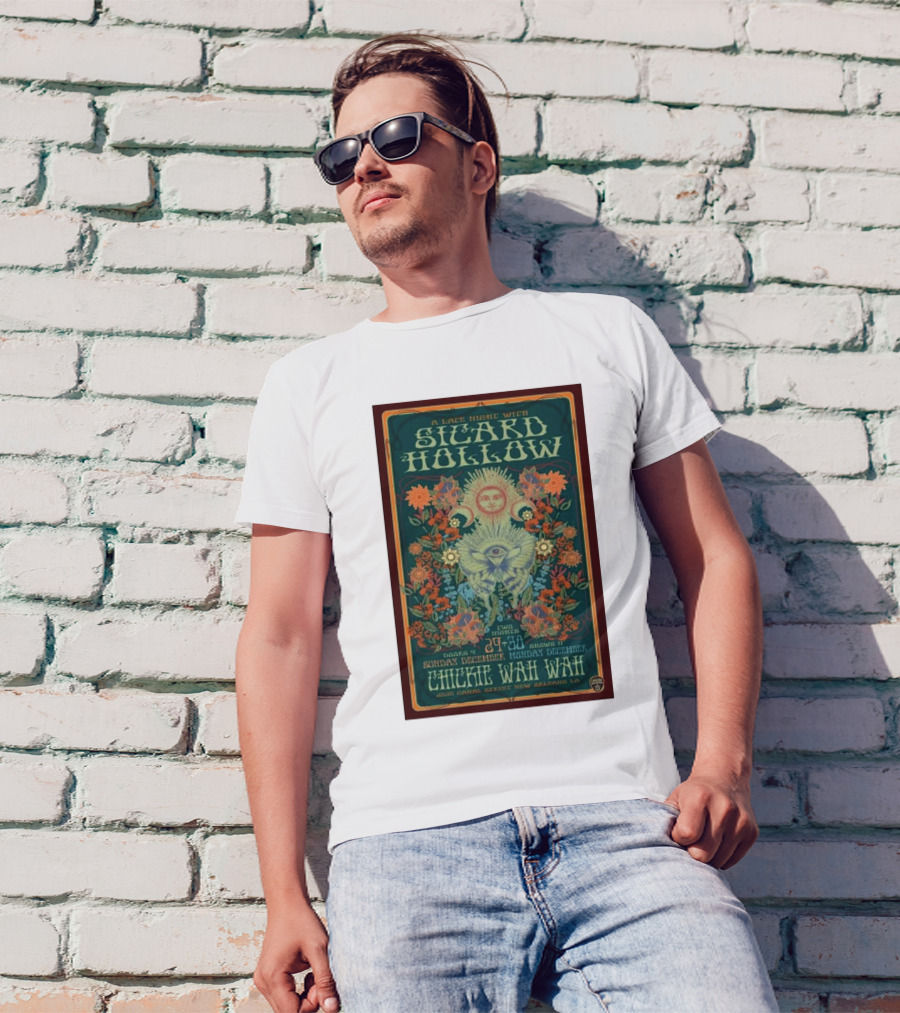 Sicard Hollow Live At Chickie Wah Wah New Orleans December 29-30 2024 Vintage Floral Sunburst T-Shirt