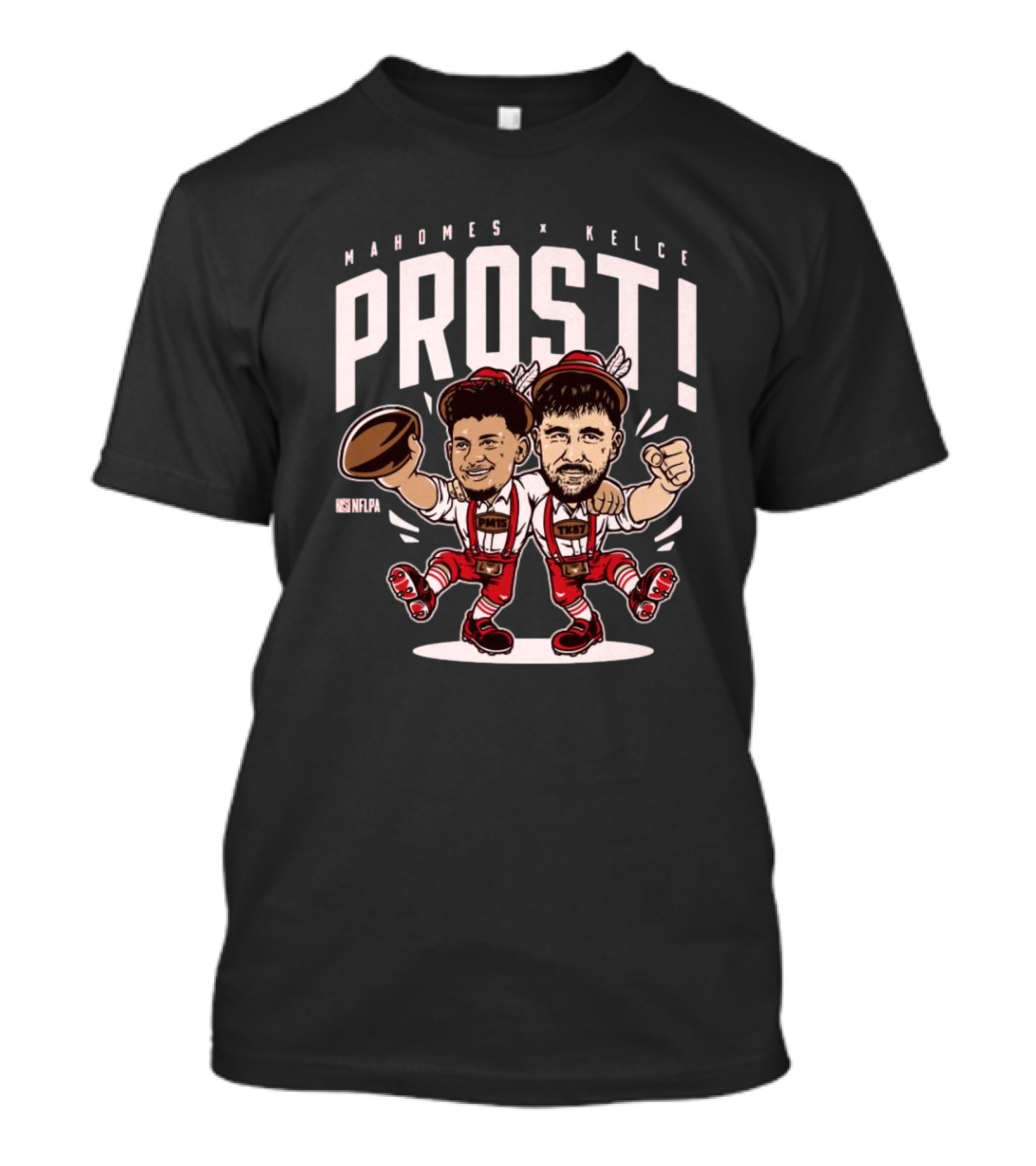 MAHOMES X KELCE PROST NFLPA Chiefs NFL Cartoon T-Shirt
