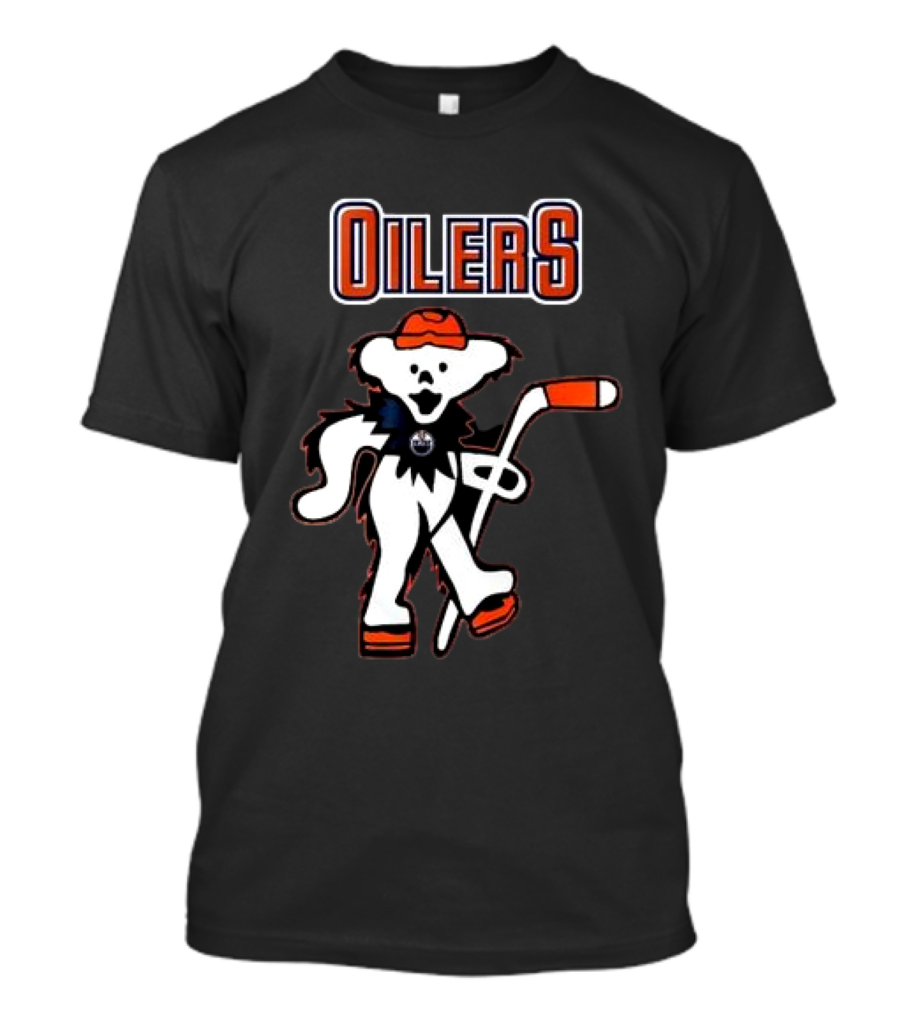 Edmonton Oilers Grateful Dead Bear 2024 Hockey Collaboration T-Shirt
