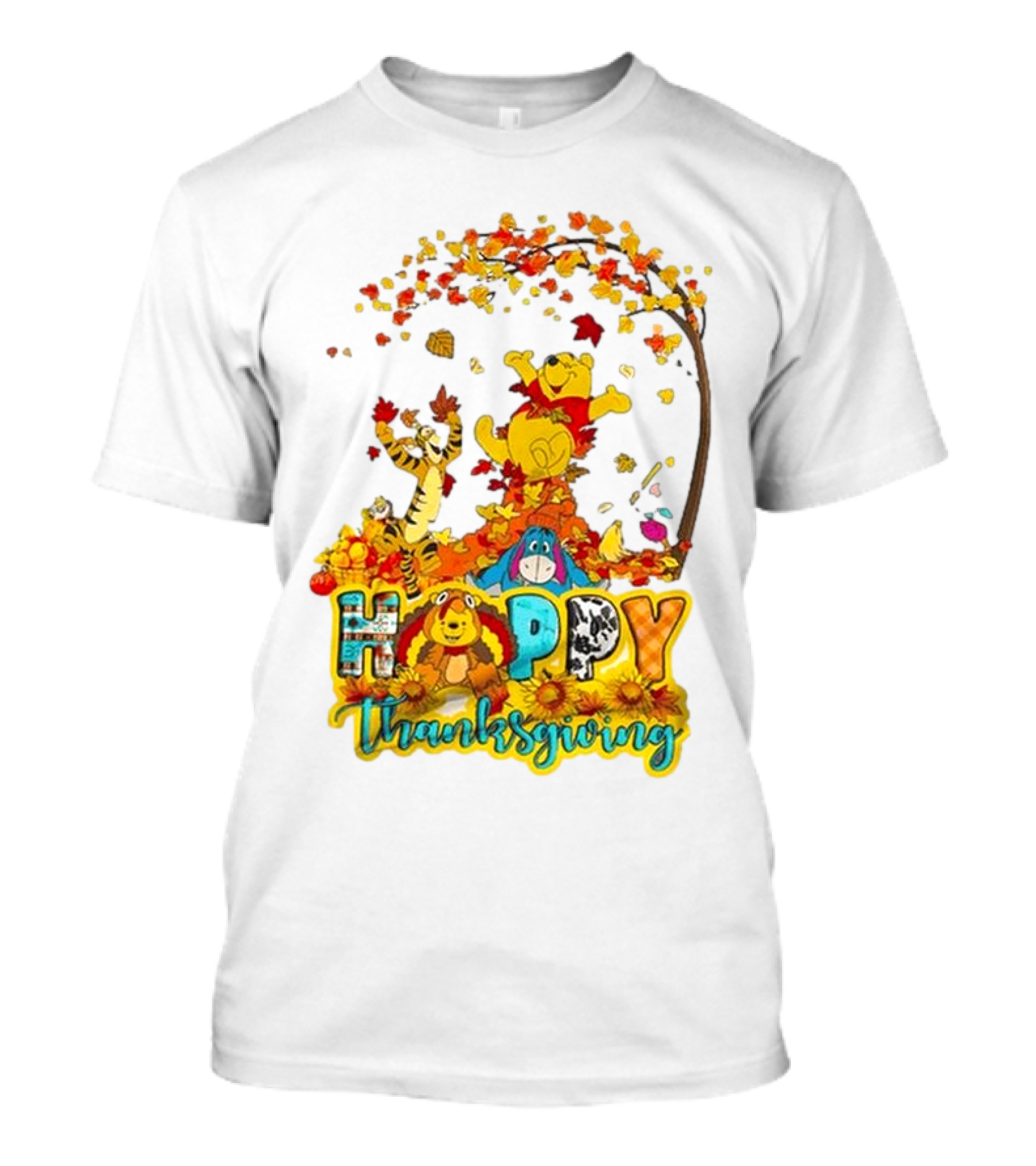 Hoppy Thanksgiving 2024 Winnie The Pooh And Friends T-Shirt